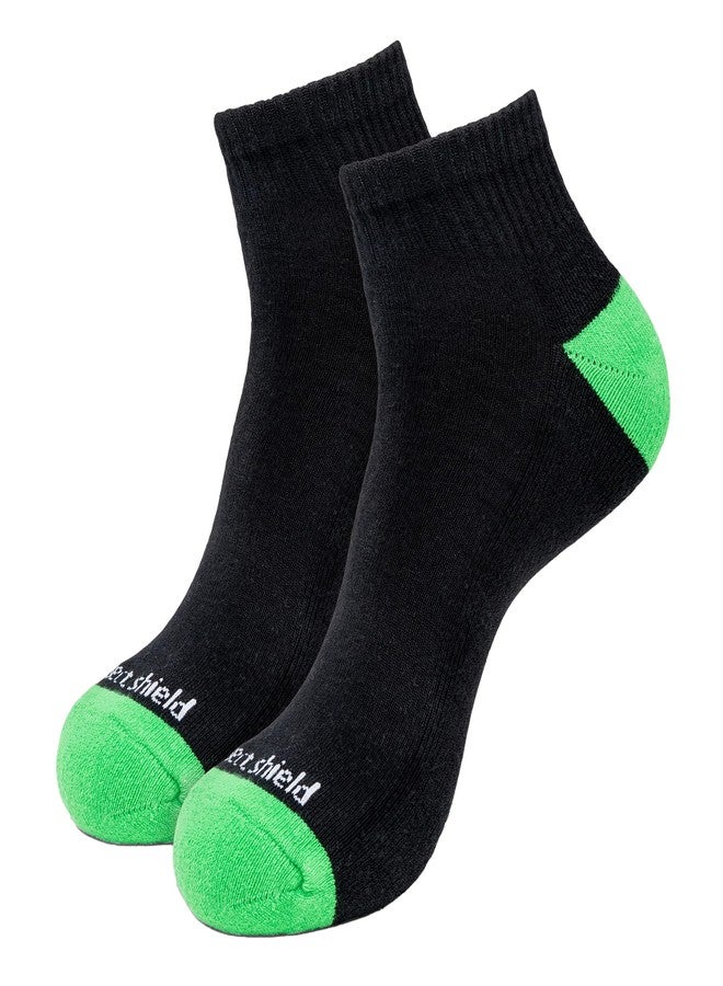 Insect Shield Golf & Sport Ankle Sock - Athletic Socks with Built-In Insect Protection & Footbed Cushioning for Men & Women, Black, Large - Image 1